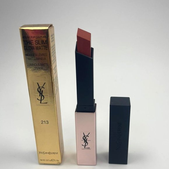 YSL The Slim Glow Matte Lipstick 213 No Taboo Chili BRAND NEW - Picture 1 of 4